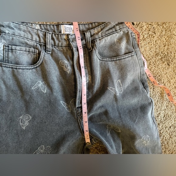 Simple Society Butterfly Jeans size 27 women’s/5 juniors - Picture 8 of 10